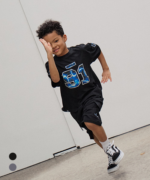 [볼컴키즈] 91 포인트 라운드 하프 셋업 D5M007_그레이 120